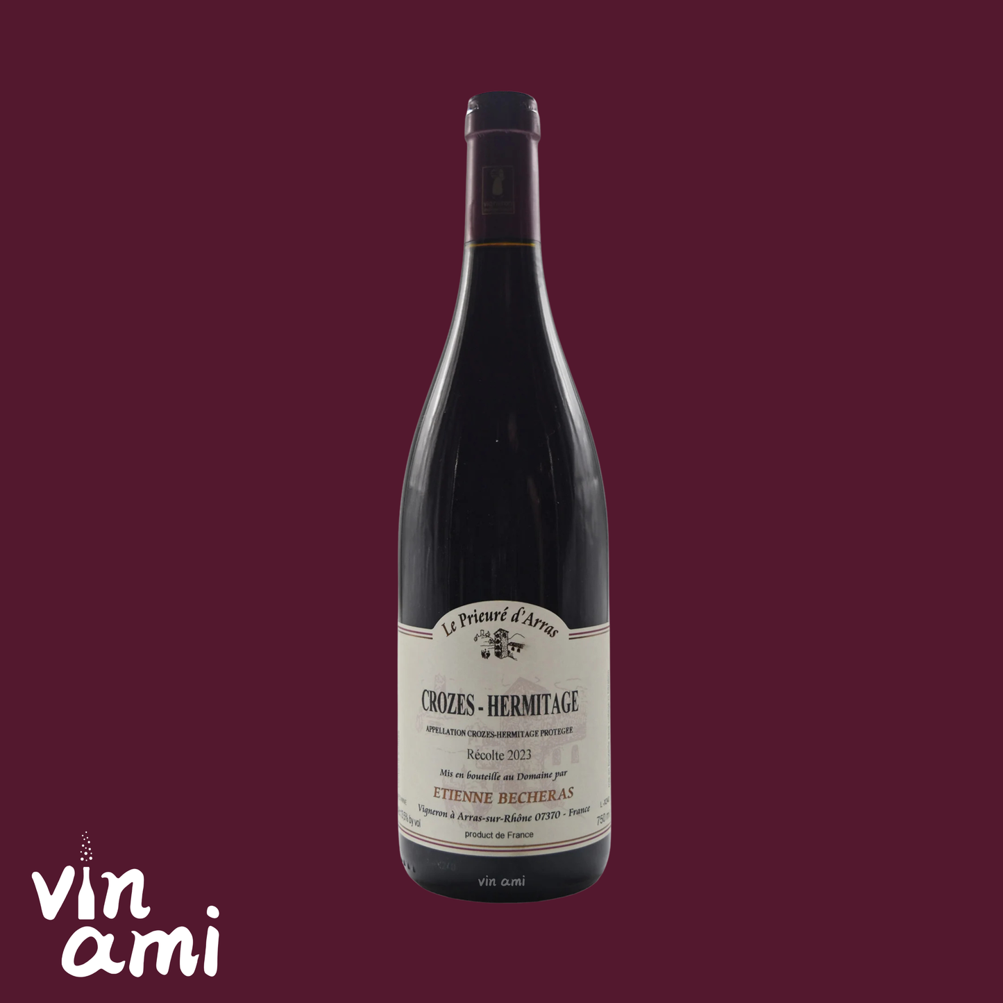 Etienne Becheras 'Le Prieure d'Arras' Crozes-Hermitage Rouge