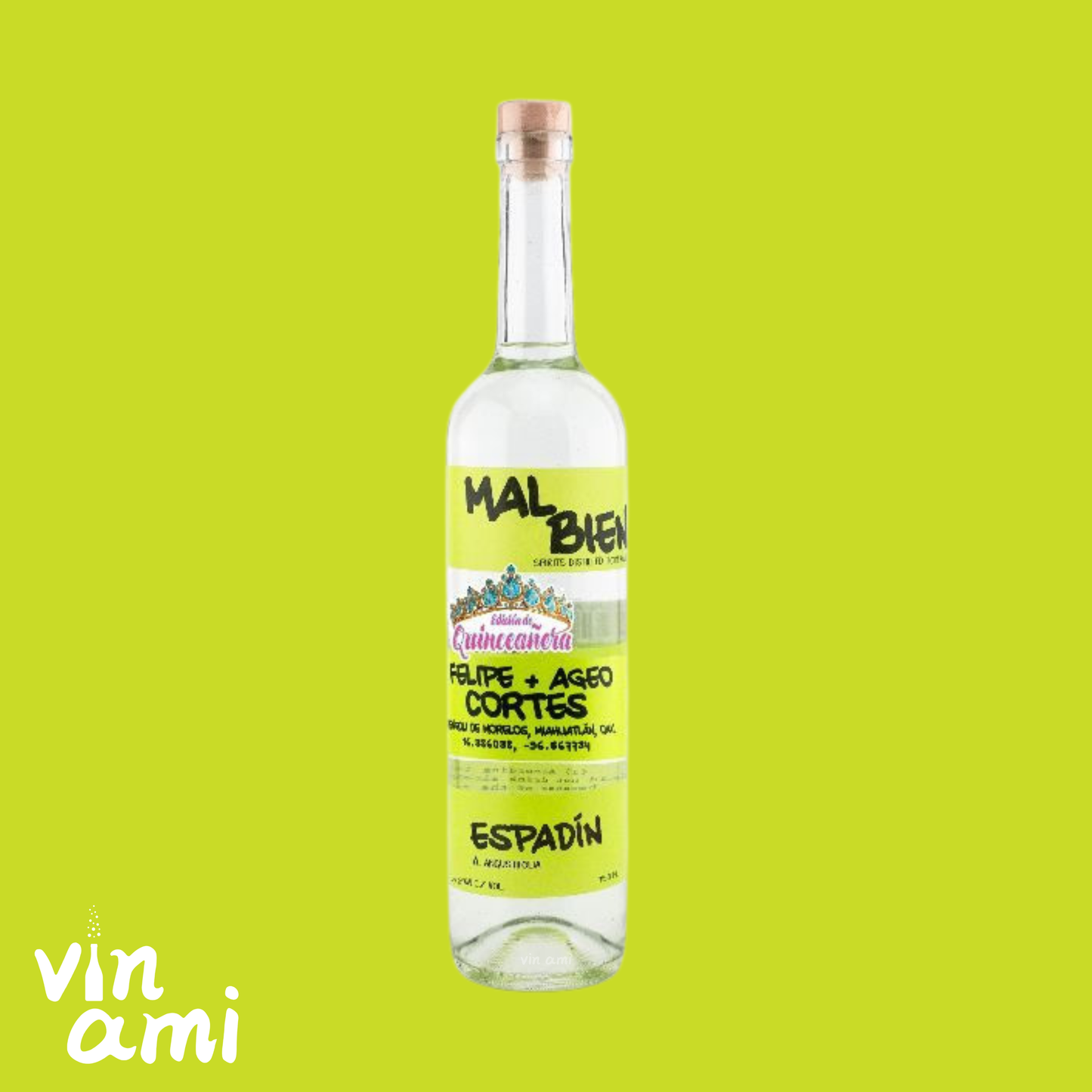 Mal Bien Cortes 'Quinceanera' Espadin Mezcal 750mL