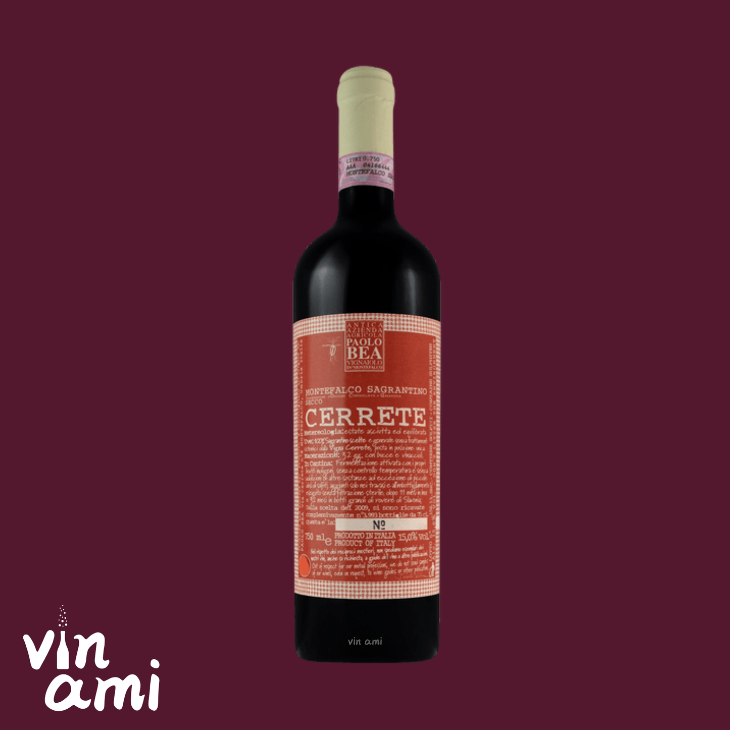 Paolo Bea 'Cerrete' Montefalco Sagrantino 2019
